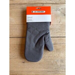 Le Creuset 100% cotton 14in Oven Mitt Glove Oyster Flint Grey NEW